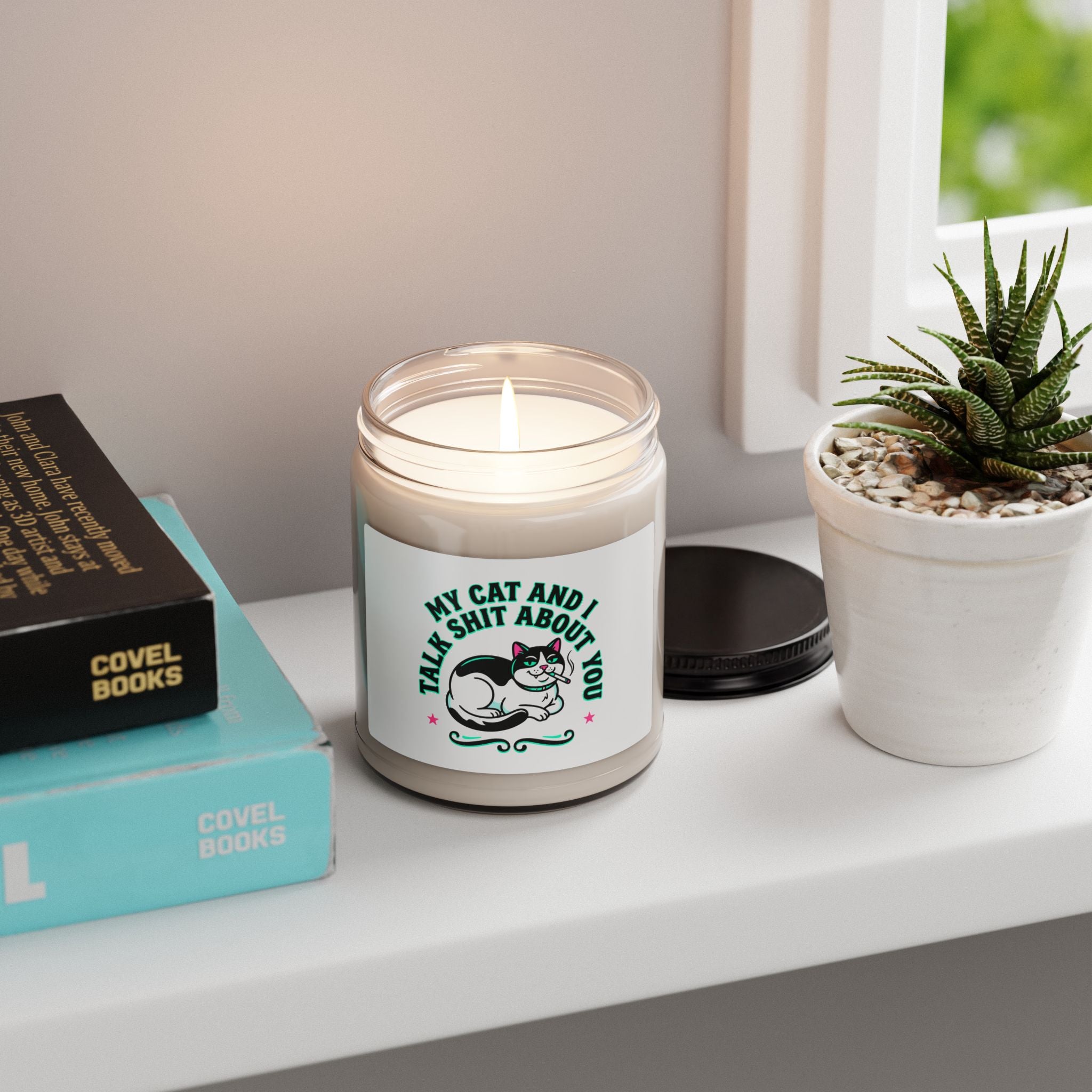 Funny Cat Quote Candle | Scented Soy Candle, 9oz | Witchy Cat, Meme Cat