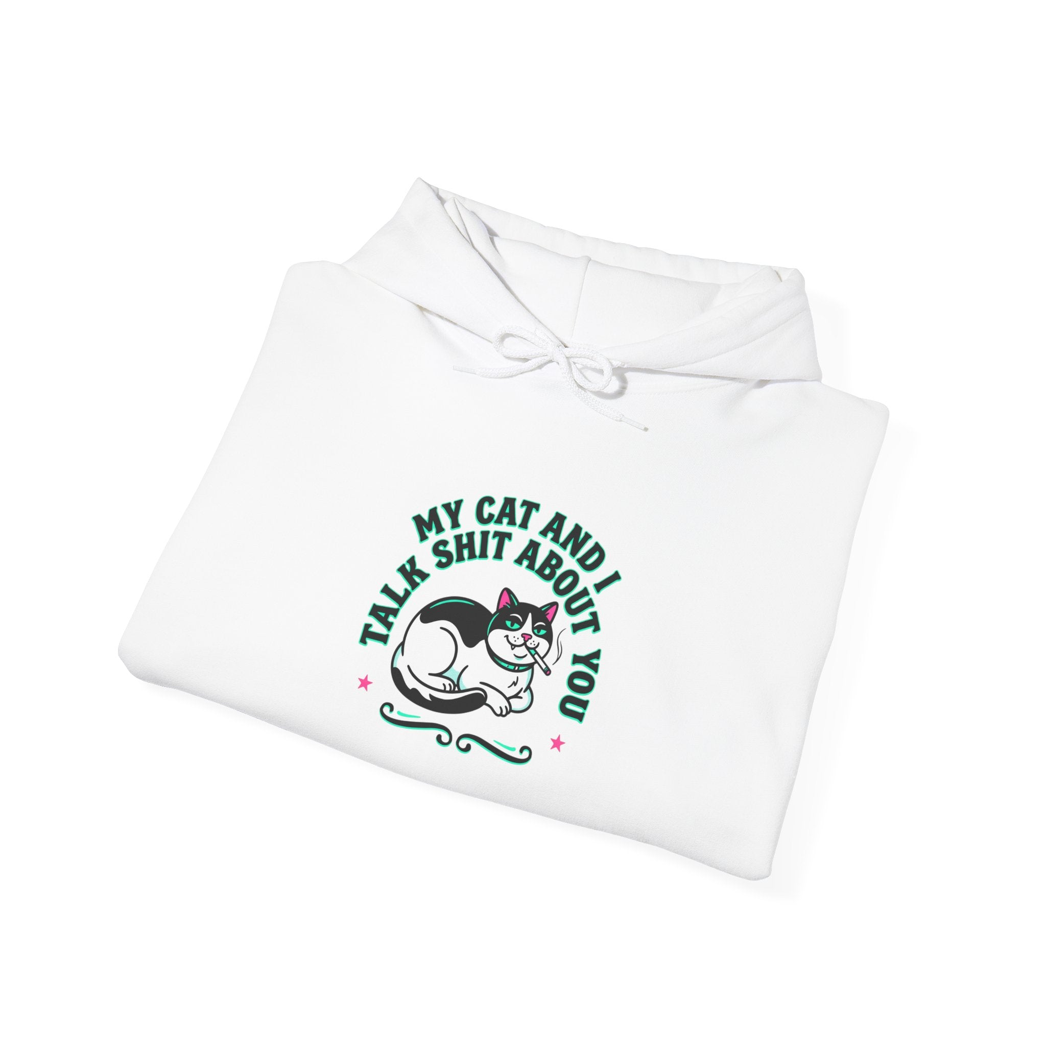 Talks My Cat and I Shit About You Hoodie | funny cat shirt, meme cat