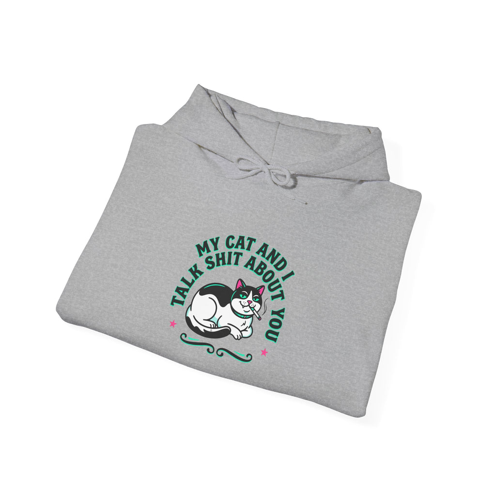 Talks My Cat and I Shit About You Hoodie | funny cat shirt, meme cat
