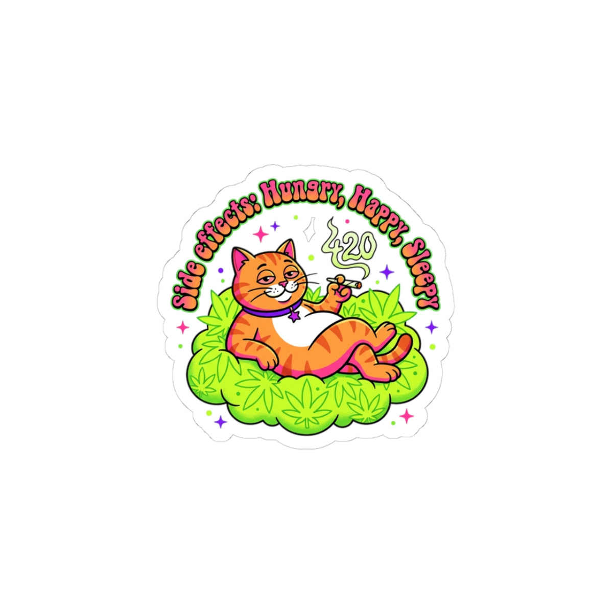 420 Cat Chill Sticker | cannabis, stoner humor