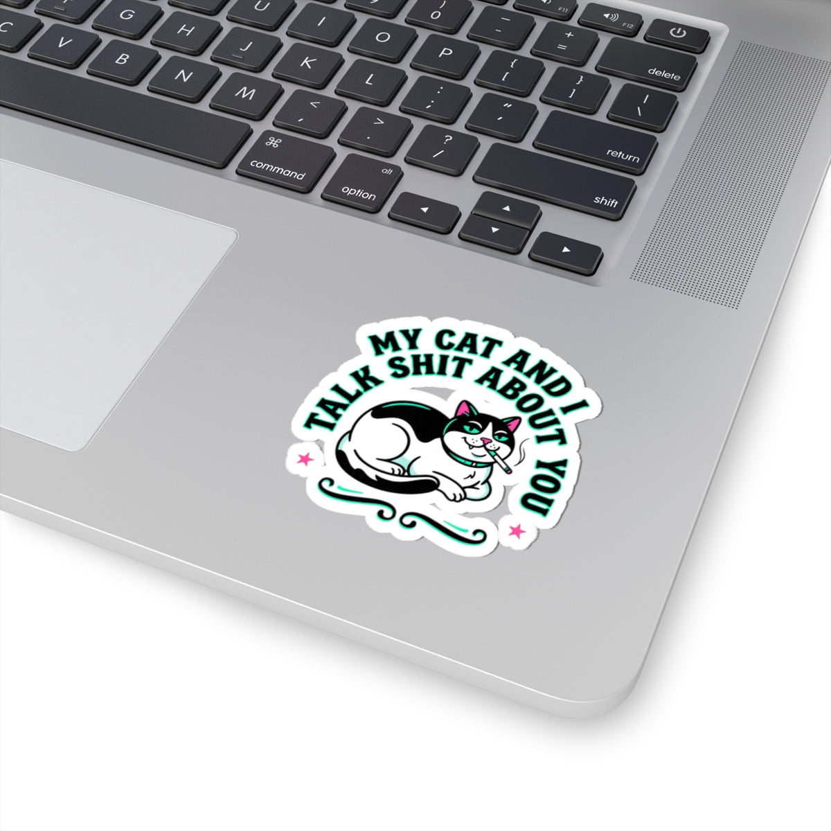 My Cat And I Talk Shit About You Sticker | Funny Cat, Meme Cat