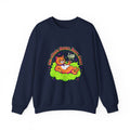 Chill Cat on Bud Sweatshirt | cannabis 420 stoner psychedelic