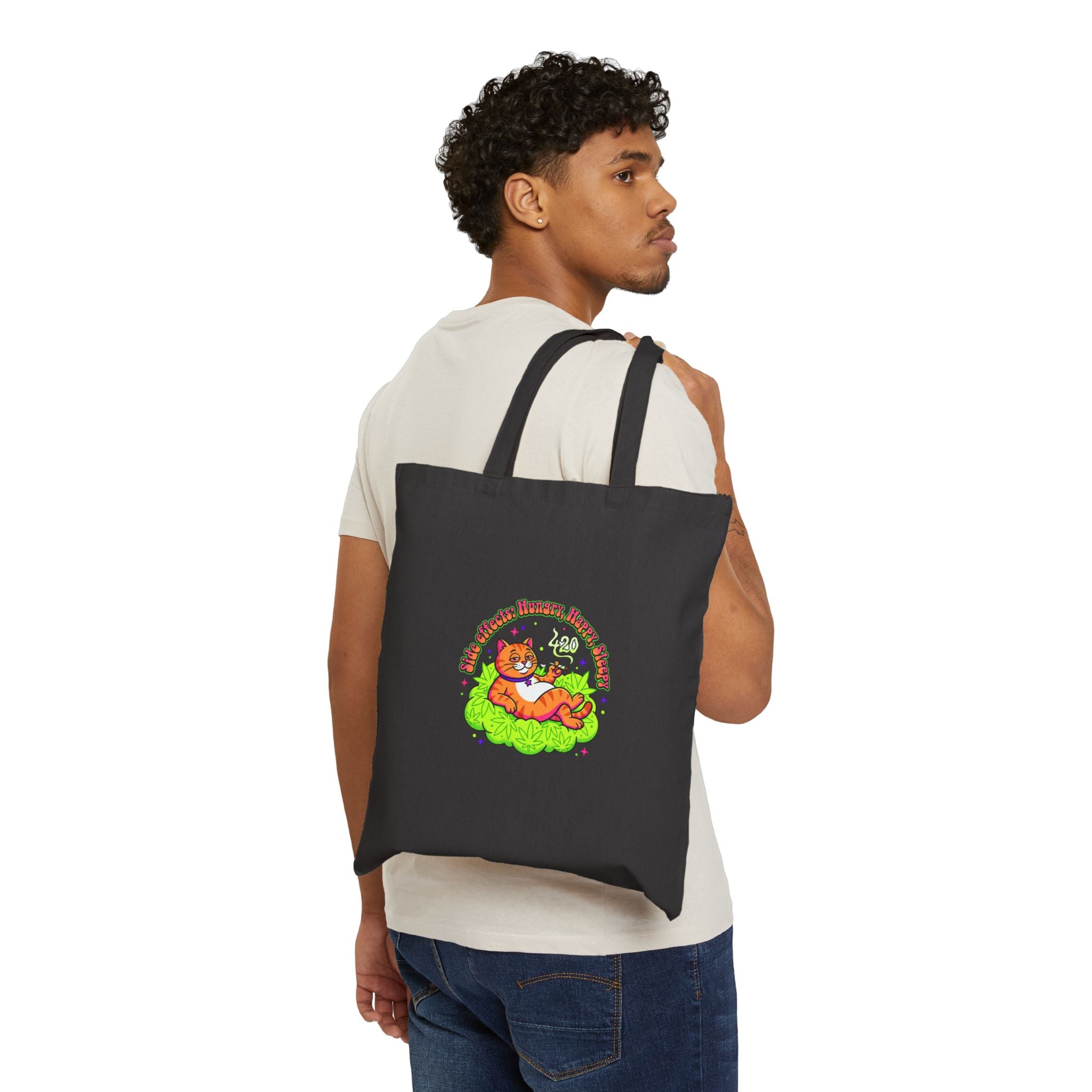Chill Kitty on a Cloud Tote | 420 cannabis, stoner humor