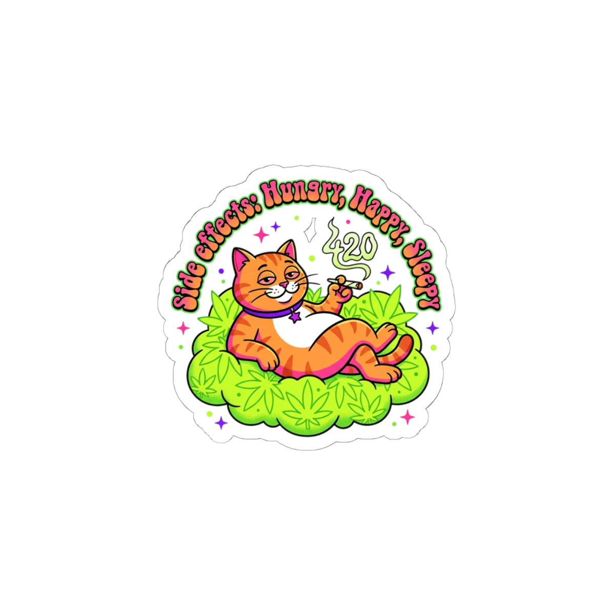 420 Cat Chill Sticker | cannabis, stoner humor
