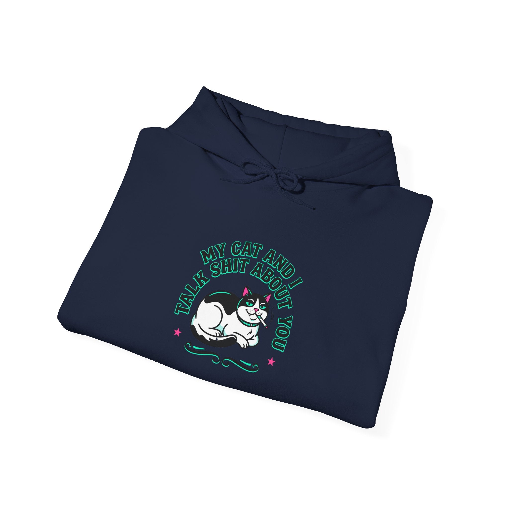Talks My Cat and I Shit About You Hoodie | funny cat shirt, meme cat